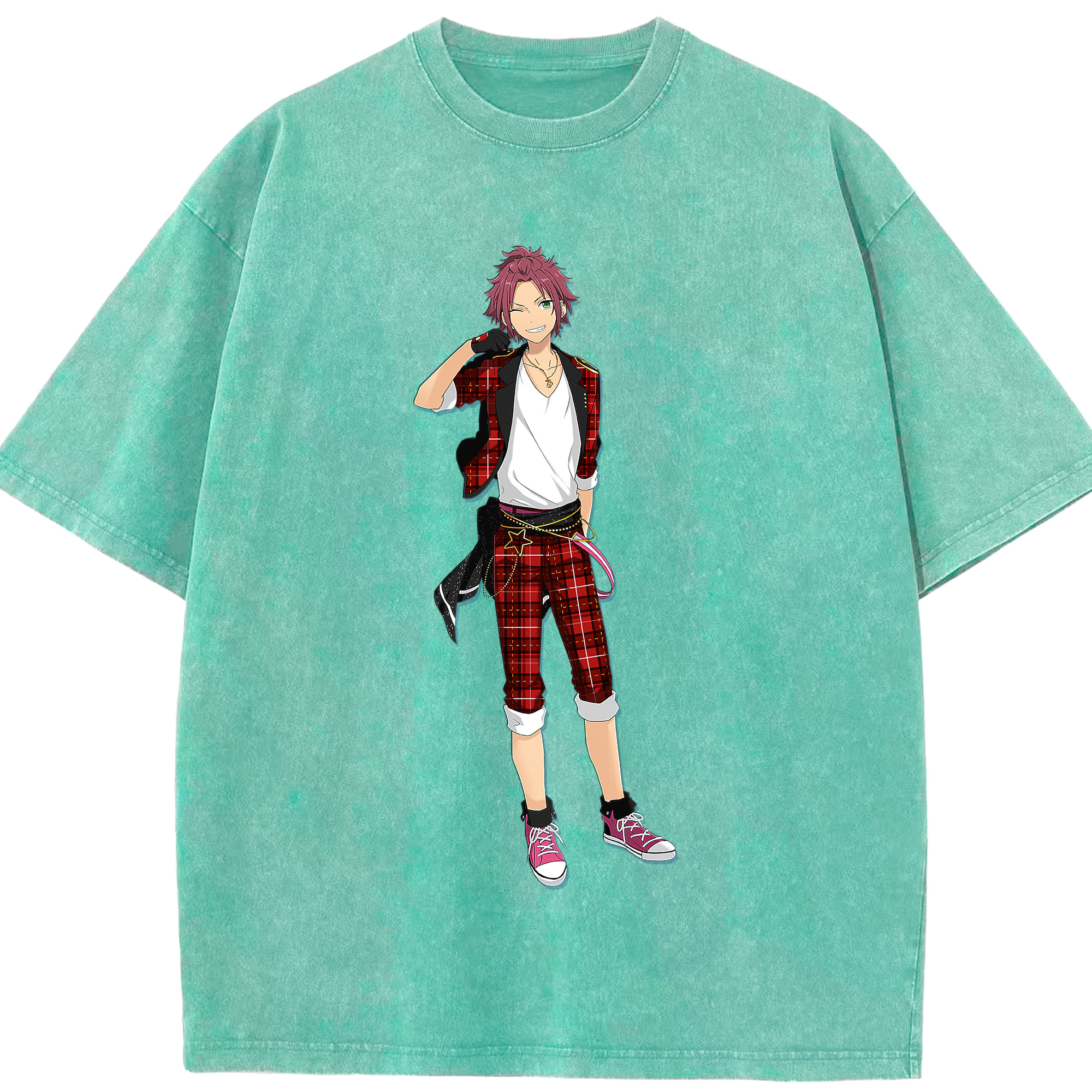 （画像用） あんさんぶるスターズ! Ensemble Stars 綿100% ヴィンテージ風 半袖Tシャツ（フロントプリント）